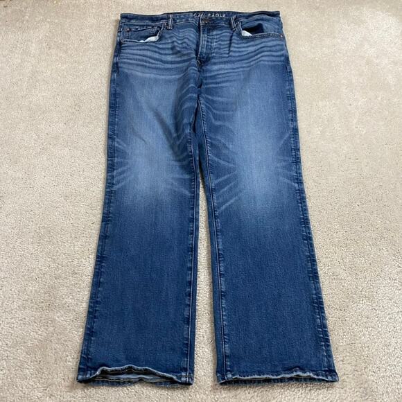 American Eagle Jeans Mens 36x30* Blue Original Bootcut Workwear Western Airflex - Picture 3 of 12